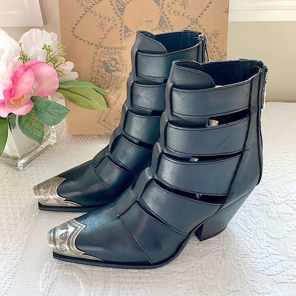 NEW Free People Brayden Fisherman Bootie black NIB NWT - Picture 2 of 16